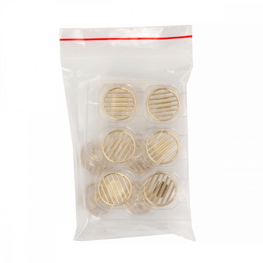 Пуговицы на ножке металлические 24L=15мм, С-MP37 цв.золото, 10 шт