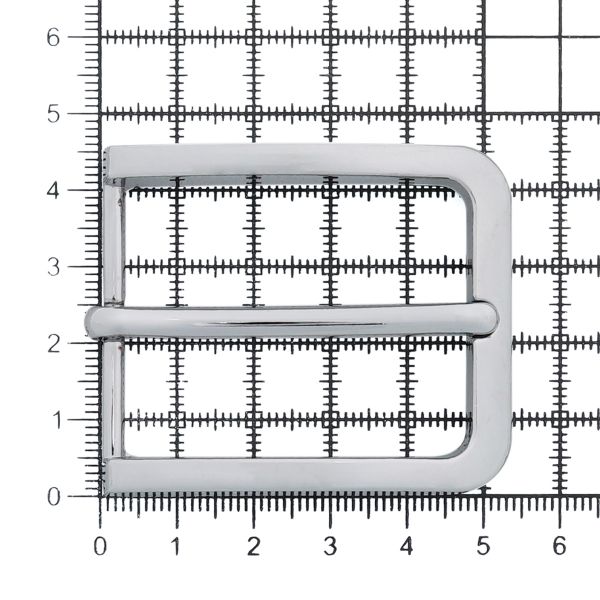 Пряжка ременная металл 35 мм, Silver, 3 шт