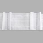 Лента (тесьма) шторная: сборка бантовая (1:2) 60 мм / 10 метров, (2 ряда петель, 2 шнура), белый ТУ, (C93)