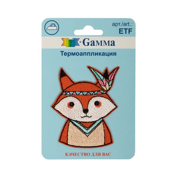 Термоаппликация №02, 1 шт, 01-235 Лиса 5х6.1 см, Gamma ETF