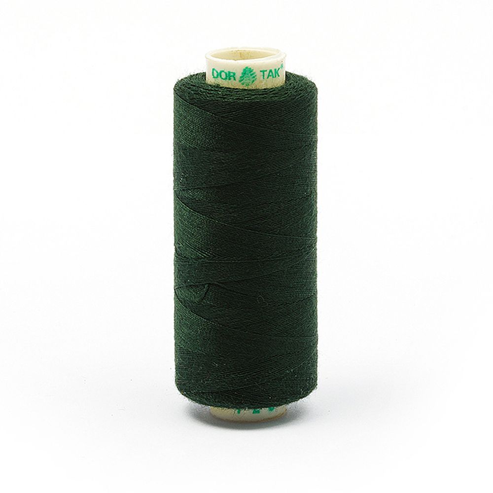 Нитки швейные бытовые Dor Tak 40/2, 366 м / 10 кат., 726 зеленый