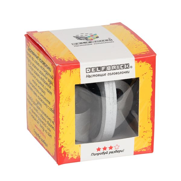 Головоломка деревянная, 1 шт, Инь-Янь 4 элемента, Delfbrick DLS-12