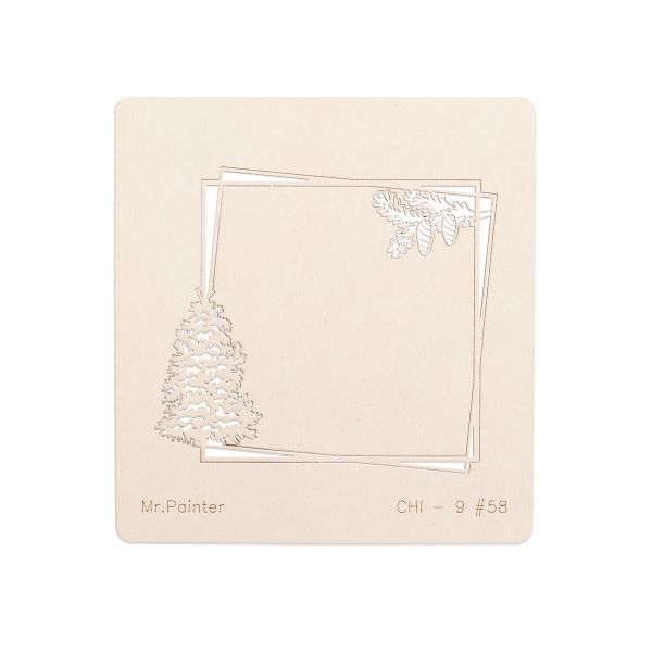 Чипборд 9.5 смх10 см, 1 шт, 058 Новогодняя рамочка-5, Mr.Painter CHI-9