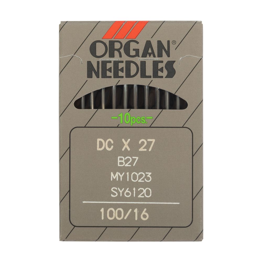 Иглы для промышленных швейных машин Organ DC*27, 10 шт, 100 Иглы для промышленных швейных машин Organ DC*27, 10 шт, 100