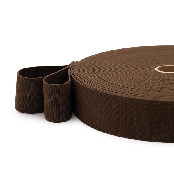 Резинка вязаная 40.0 мм / 25 метров, т.коричневый