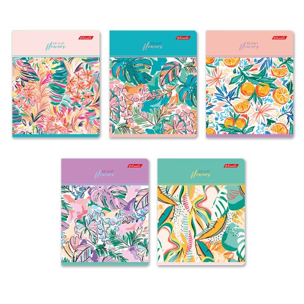 Тетрадь ученическая общая, глянцевая ламинация, A5+ 96 л. на скобе 60 г/м², белизна 100%, 5 шт, клетка в термоусадочной пленке, 000771 Вкус лета, Светоч 96ТЕТк-004