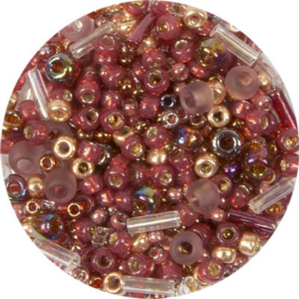 Бисер Toho Mix 4, 500 г, 3217 малиново-золотистый