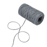 Шпагат джутовый ⌀1.4 мм / 100 метров (100 г), 2-ниточный, 1200 текс, евробобина, серый