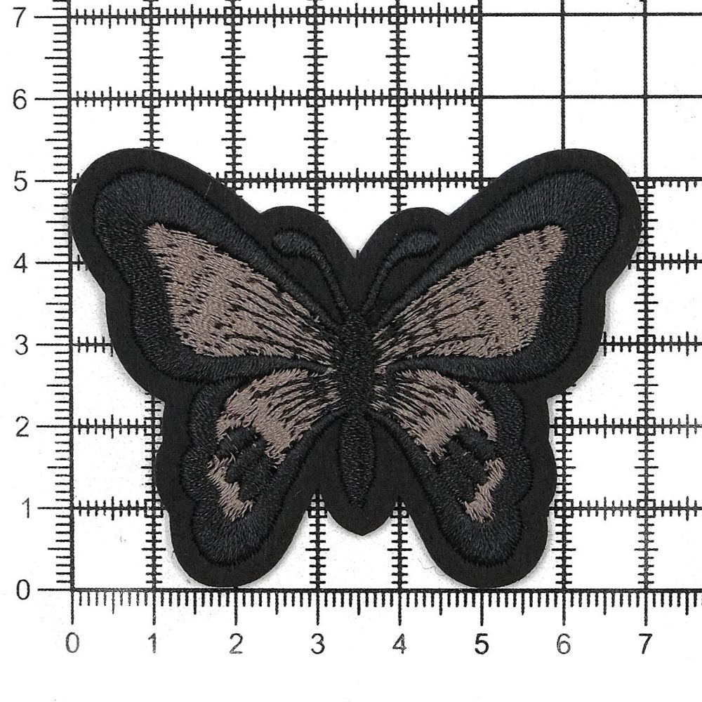 Термоаппликация Бабочка, 5.4х7см, Hobby&Pro (черный)