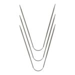 Спицы чулочные металл гибкие ⌀3.0 мм, 21 см, никель, Gamma KNF-3