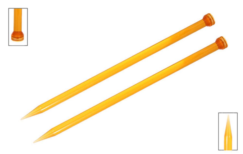 Спицы прямые Knit Pro Trendz большие ⌀10 мм, 30 см, 51200