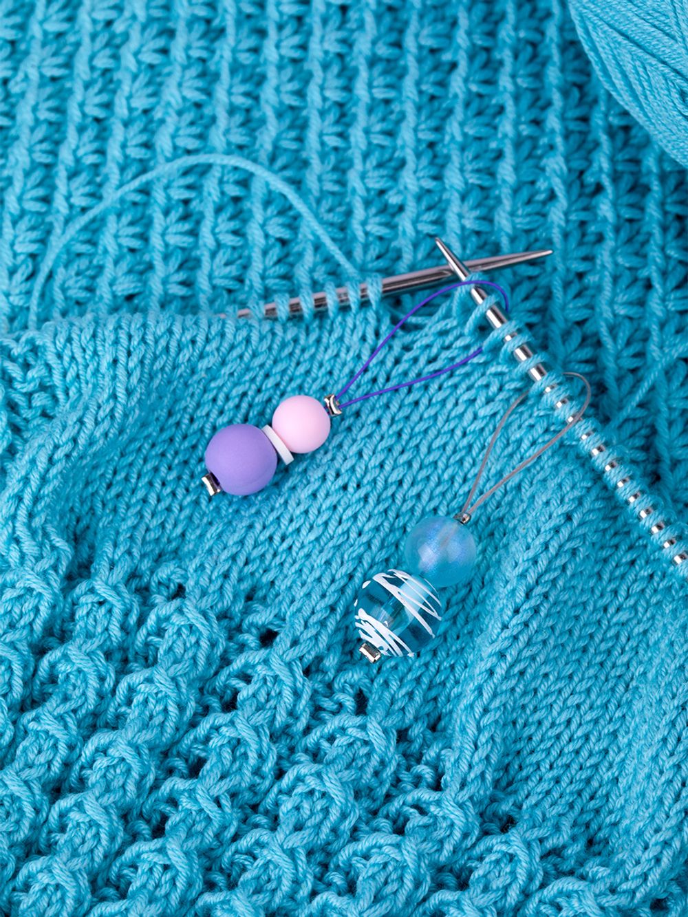 Кольца маркировочные пластик ⌀20 мм, 8 шт, с бусинами, Gamma MKK-01