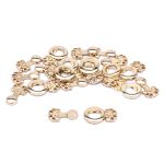 Крючки пришивные декоративные 25х12 мм, gold, 10 шт