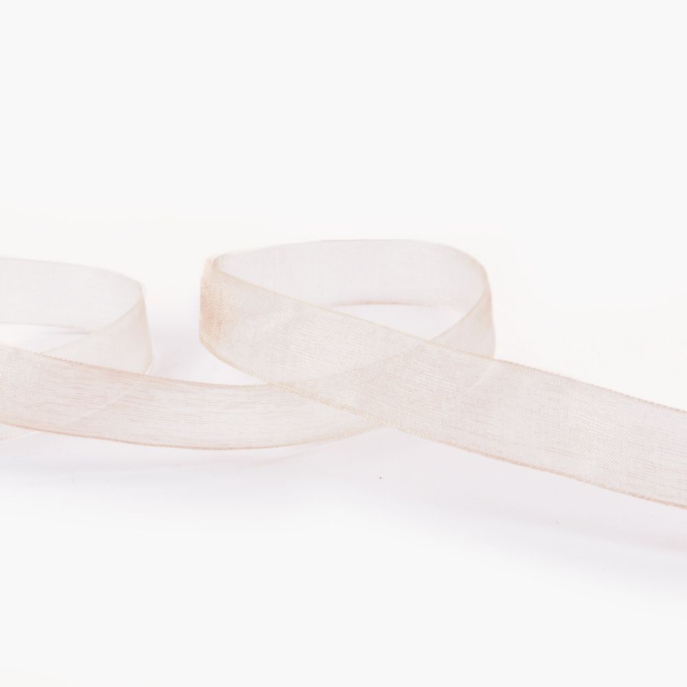 Лента капроновая (органза) 15.0 мм / 22.8±1 метра, 003 бл. кремовый, Blitz OR-15