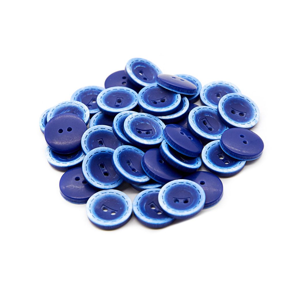 Пуговицы 2 прокола 28L (220 (синий)), 72 шт /TOS/