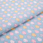 Ткань для пэчворка Peppy Молочные сны фланель, отрез 100х110 см, 175 г/м², МС-04 голубой, Peppy