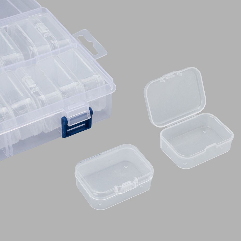 Контейнер для хранения мелочей 20х13.3х4.7 см, 18 штук в боксе, Hobby&Pro