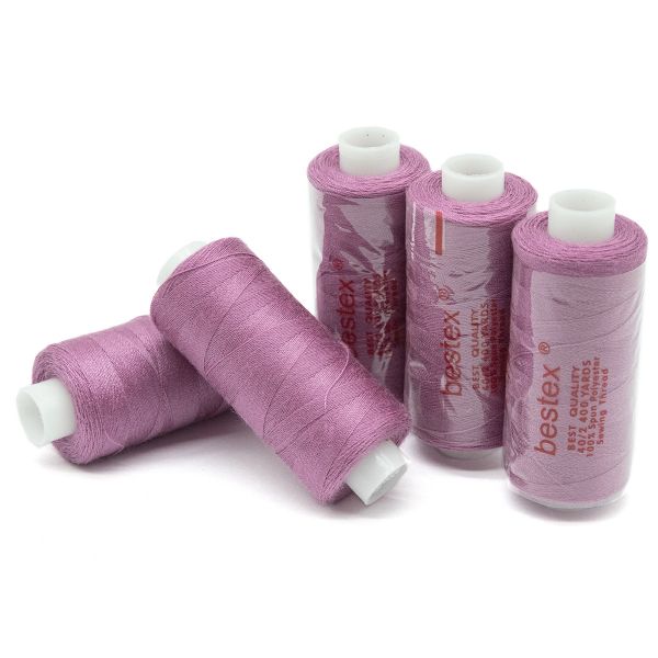 Нитки швейные бытовые Bestex 40/2, 365 м (400 ярд) / 10 кат., 296 темная фуксия