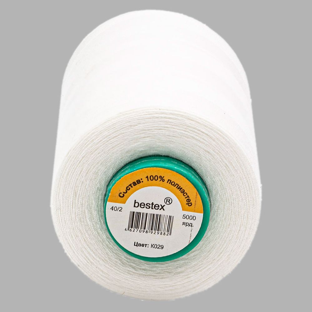 Нитки универсальные Bestex 40/2, 4570 м (5000 ярд) / 1 кат., К029