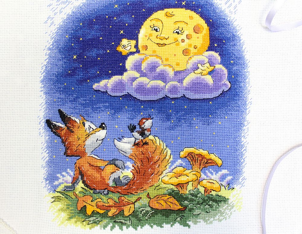 Набор для вышивания нитками МП Студия, Ночные беседы, 24х20 см