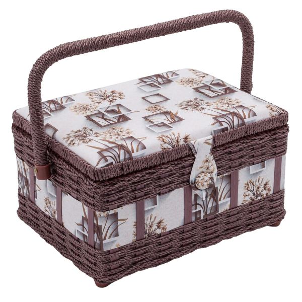 Шкатулка средняя, декоративная, рамки и цветы, цв.коричневый, 26х19х14см, LY1632L-PVC-Tray