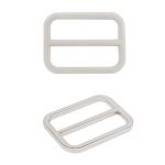 Пряжка регулировочная металл 30 мм (36х27 мм, d-3 мм, литая, никель, 4 шт