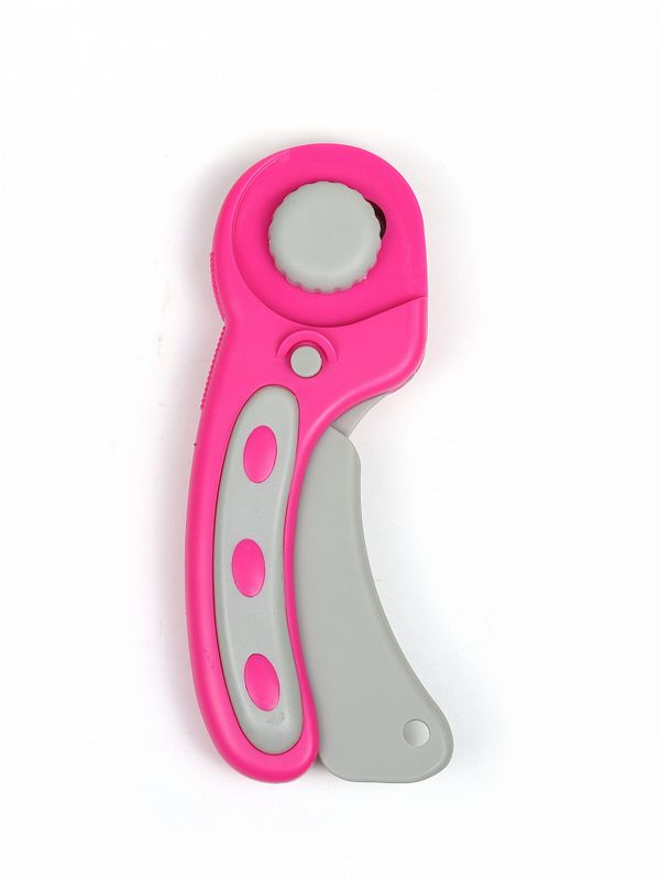 Роликовый раскройный нож d45 мм, Maxwell premium арт.TBY.RTY-45-3 мажента/серый