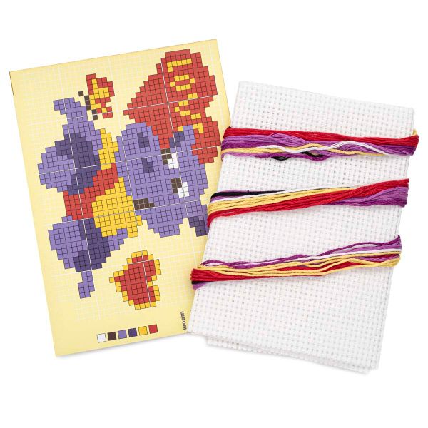 Набор для вышивания нитками РС Студия, Бегемотик love 10х12 см