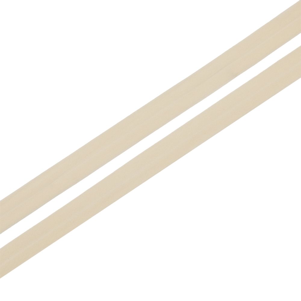 Косая бейка трикотажная 20 мм / 100 метров, C571 молочный