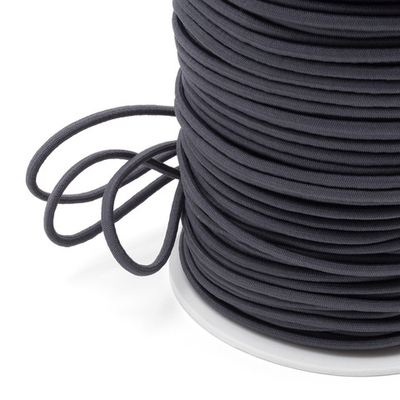 Резинка шляпная (шнур эластичный) ⌀4.0 мм / 100 метров, 12 серый