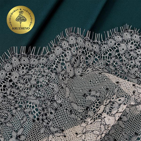 Кружево шантильи (реснички) 220 мм, диз. 221, цв.3 экрю уп. 15 м, по 3 м, Kruzhevo