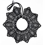 Пришивной кружевной воротник TBY.13/185 цв.черный уп.1шт, Kruzhevo