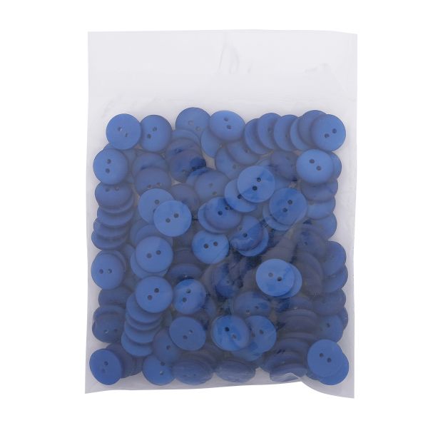 Пуговицы на 2 прокола 22L (14мм), пластик (col.20 синий), CR-K18M, 144 шт