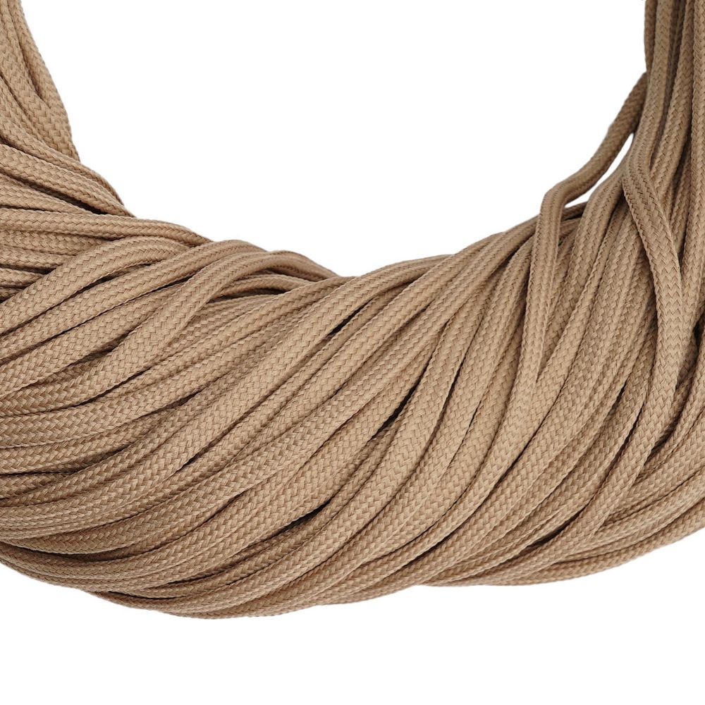 Шнур обувной плетеный ⌀6.0 мм / 100 метров, (диаметр ±1 мм), 014 бежевый