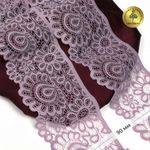 Кружево эластичное (стрейч) 90мм YSTL00839/N, цв.L620 морской туман уп.25м, Kruzhevo