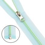 Молния спираль (витая) Т5 (5 мм) 1 зам., разъем., 60 см, прозрачная, металл. слайд., 5 шт