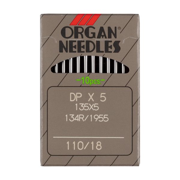 Иглы для промышленных швейных машин Organ DP*134 / DP*5, 10 шт, 110