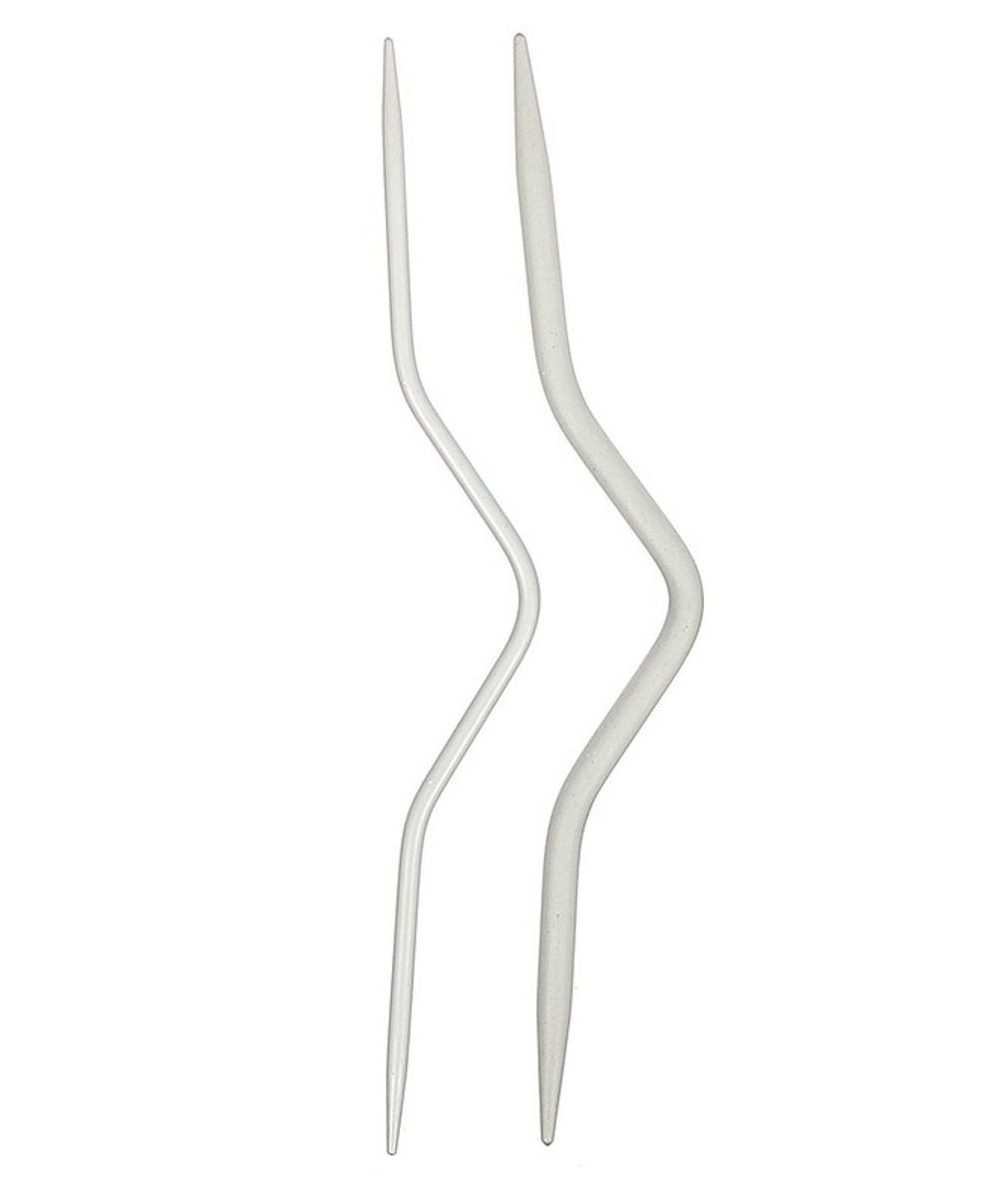 Спицы для вывязывания кос алюминий ⌀2.5/4.0 мм, 12 см, 2 шт, выгнутые, Prym 191101