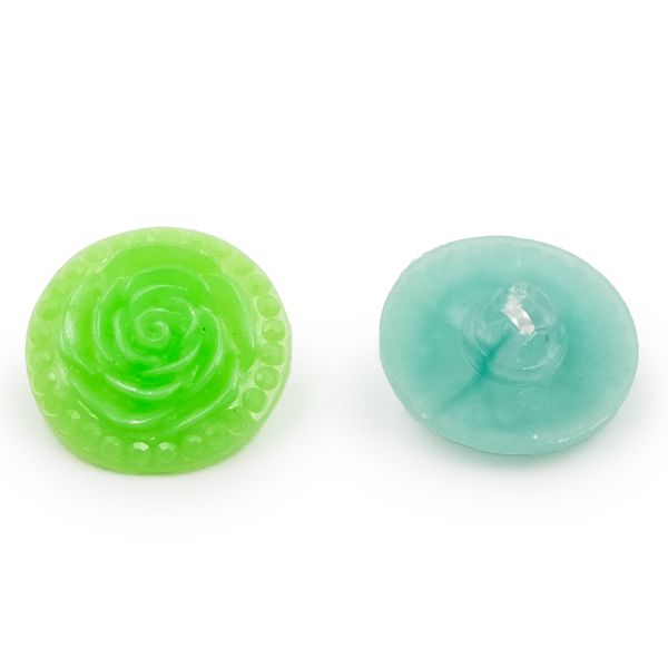 Украшения декоративные пуговицы Розочки, набор 4 цвета, 8 шт (микс 4)