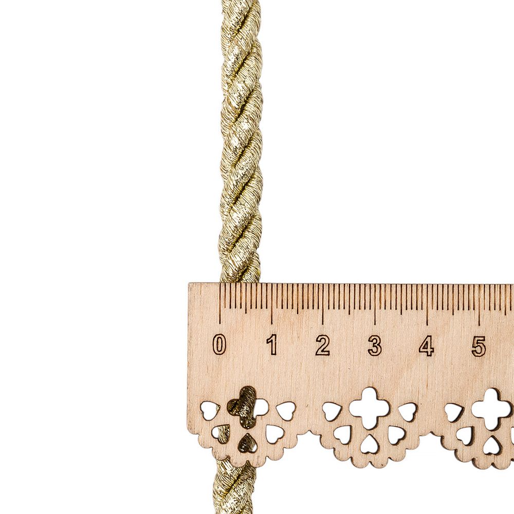 Шнур витой металлизированный 8мм / 18,29м, 182 золото