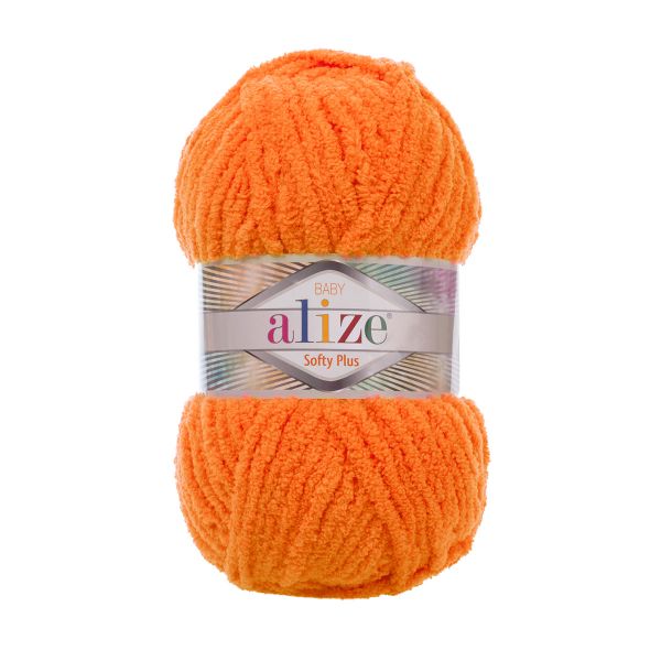 Пряжа Alize (Ализе) Softy Plus / уп.5 мот. по 100 г, 120 м, 6 оранжевый