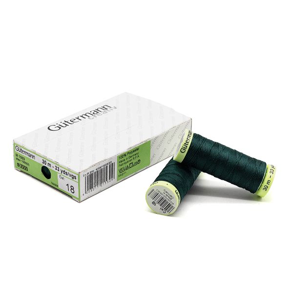Нитки отделочные Gutermann Top Stitch, 30м, 018 т.малахит, 5 катушек
