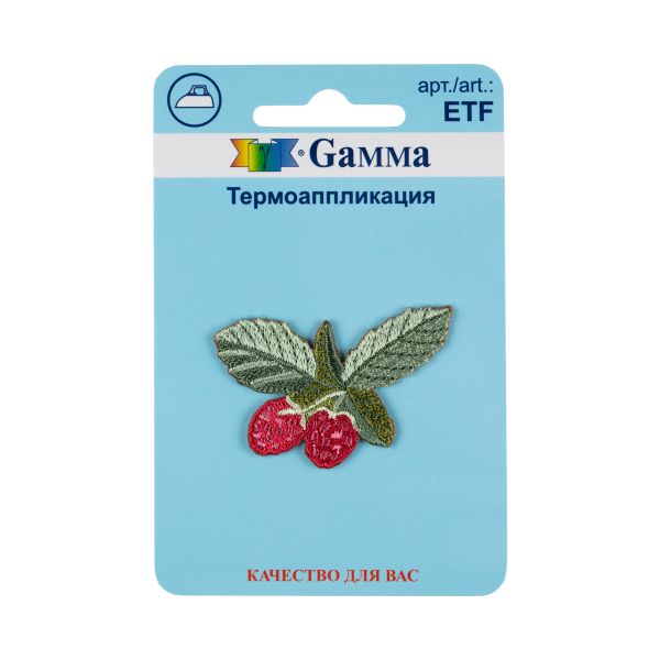 Термоаппликация №04, 1 шт, 02-437 Малина 4.4х4.2 см, Gamma ETF