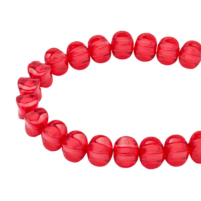 Бусины акрил ⌀10 мм, 500 г, в цвете с белой сердцевиной, мягкий куб, 22 красный, Astra&Craft LY-161