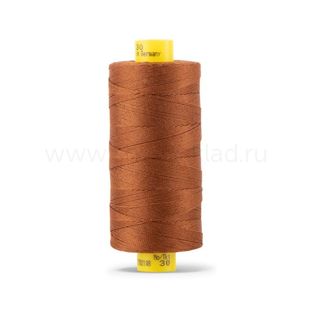 Нить отделочная Gutermann Mara 30/2, 300 м, 702404, 650 золотисто-каштановый, 1 катушка