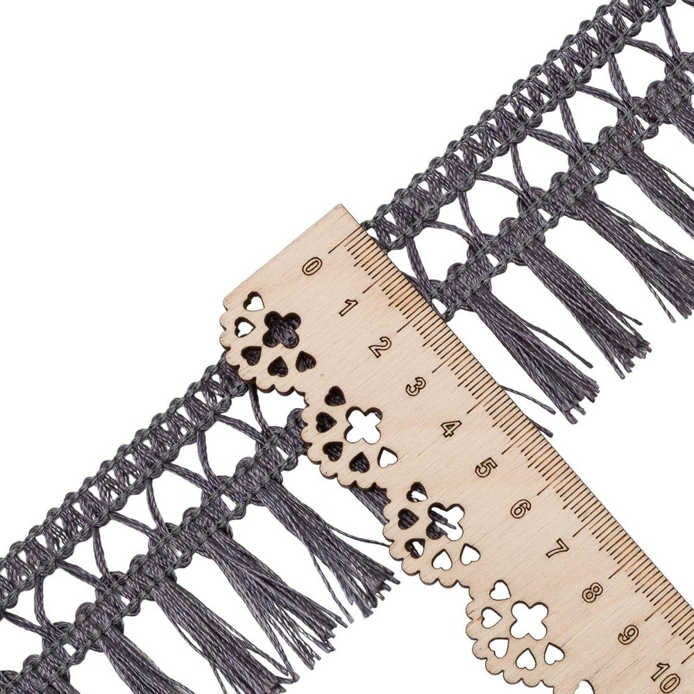 Бахрома отделочная 50.0 мм / 25 метров, 301 темно-серый, 0390-0040, T-04