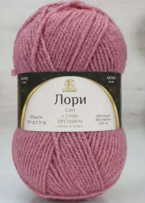 Пряжа Камтекс Лори / уп.5 мот. по 50 г, 170 м, цв.088 брусника