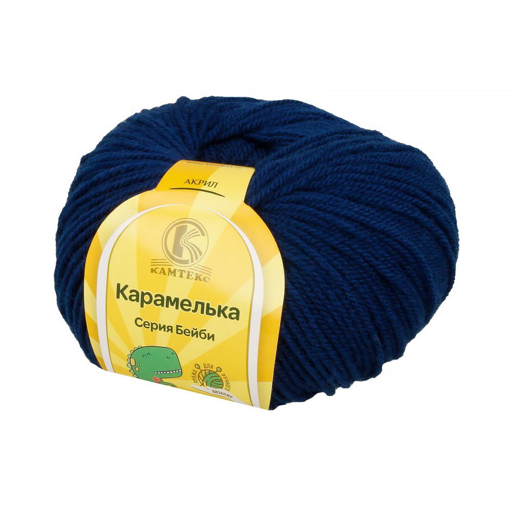 Пряжа Камтекс Карамелька / уп.10 мот. по 50 г, 175 м, цв.140 т.лазурь Пряжа Камтекс Карамелька / уп.10 мот. по 50 г, 175 м, цв.140 т.лазурь
