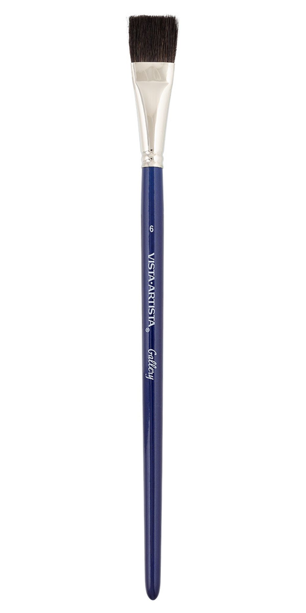 Кисть белка плоская №06, 5 шт, короткая ручка, Vista-Artista 10212-06