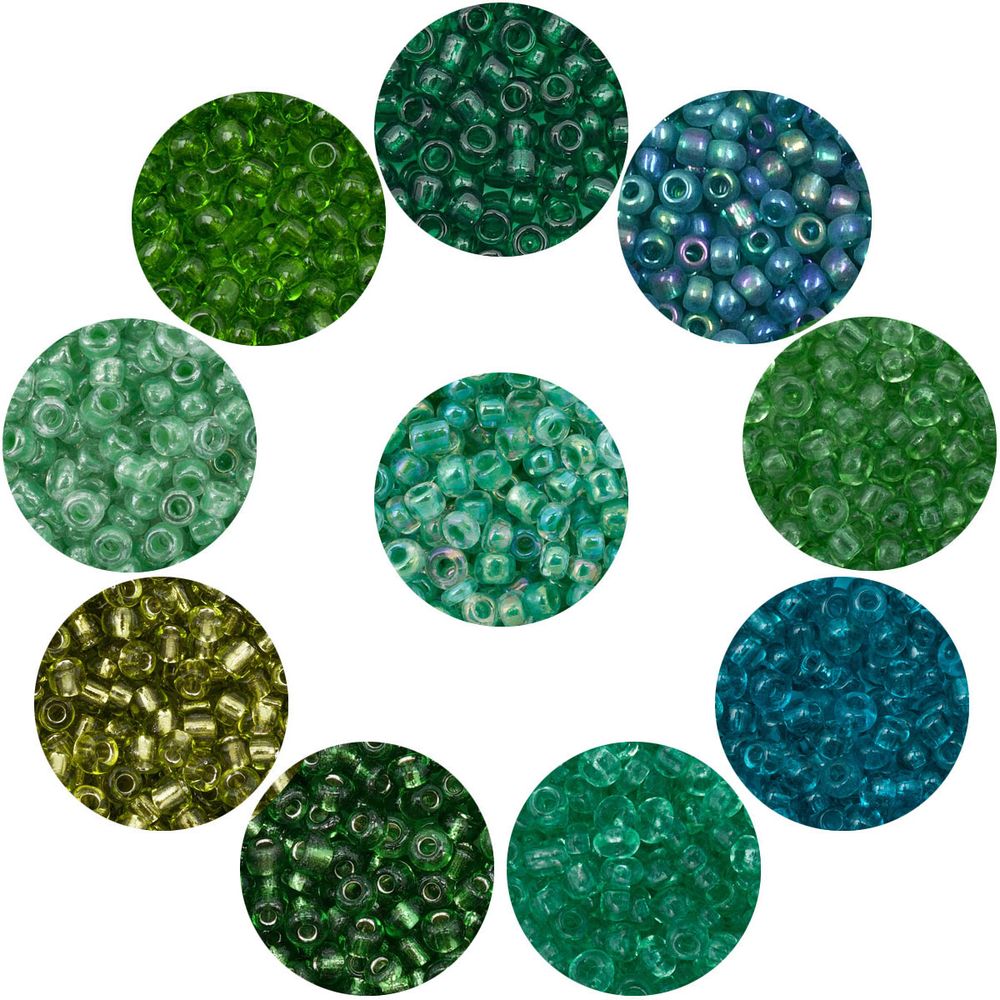 Набор бисера 11/0 ассорти №18 в тубе, 10 цветов, Astra&Craft